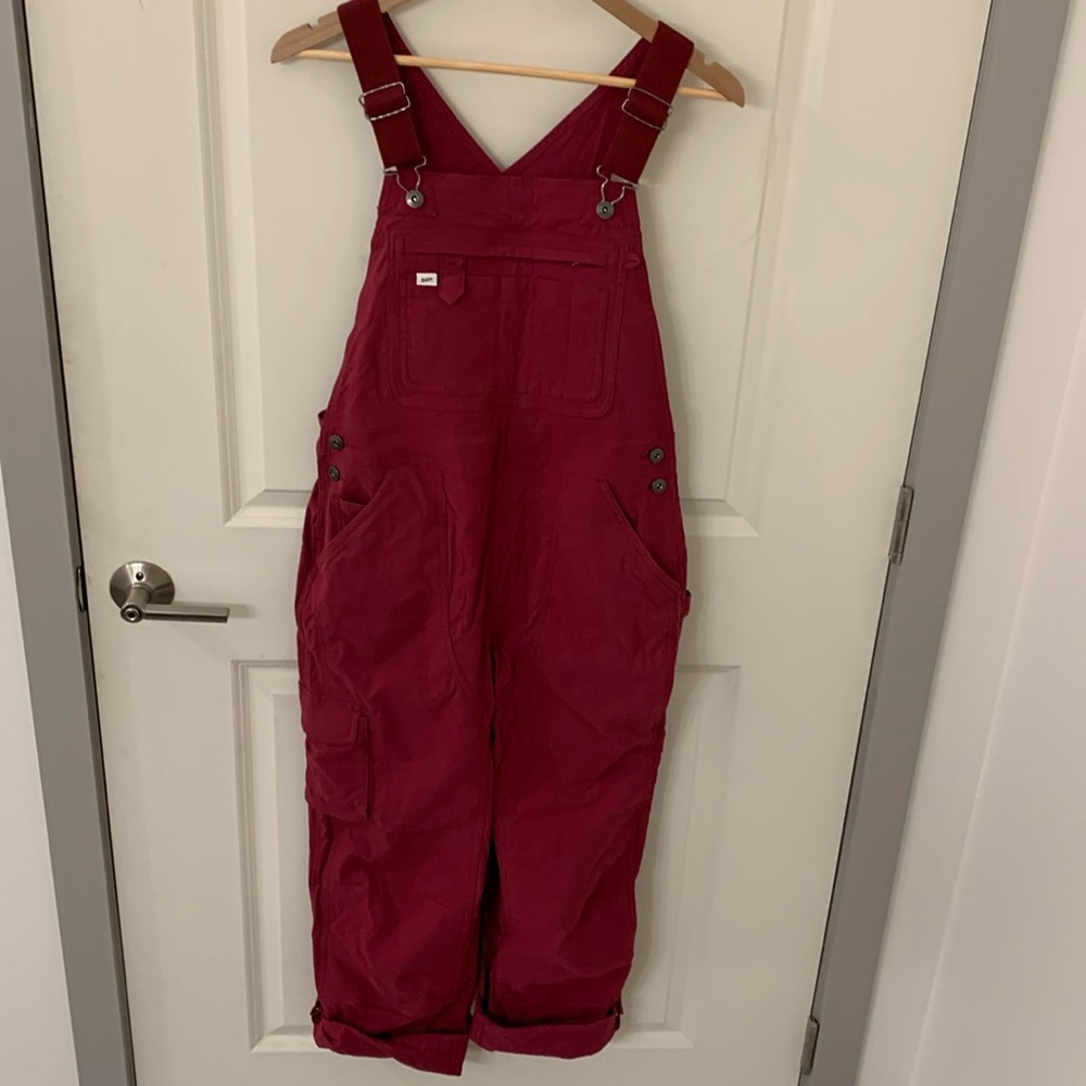 Duluth Trading Co Heirloom Gardening Overalls / Maroon / Size small